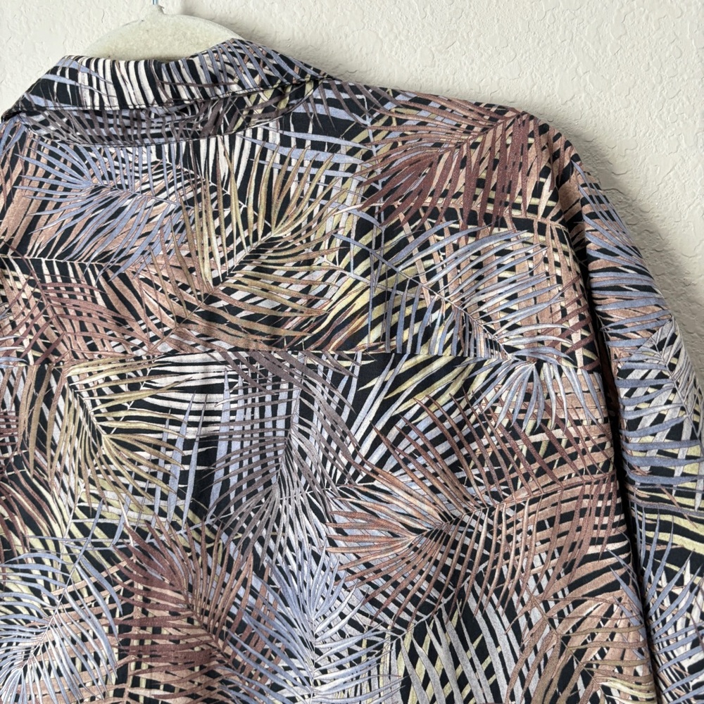 Tori Richard 2XT Hawaiin Aloha Leaf Print Cotton Lawn Shirt - Picture 11 of 11